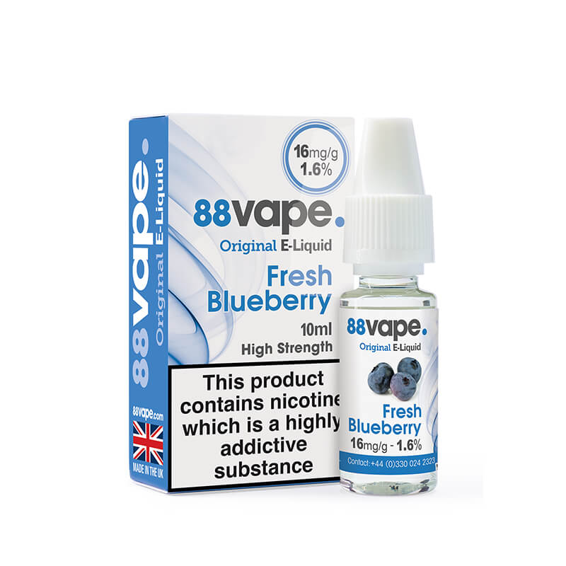 88Vape Original Fresh Blueberry 10ml E-Liquid - 16mg