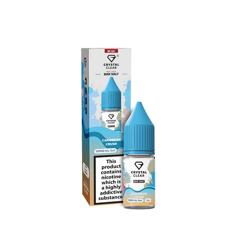 Crystal Clear Bar Salts Caribbean Crush Nic Salts 10ml E-Liquid