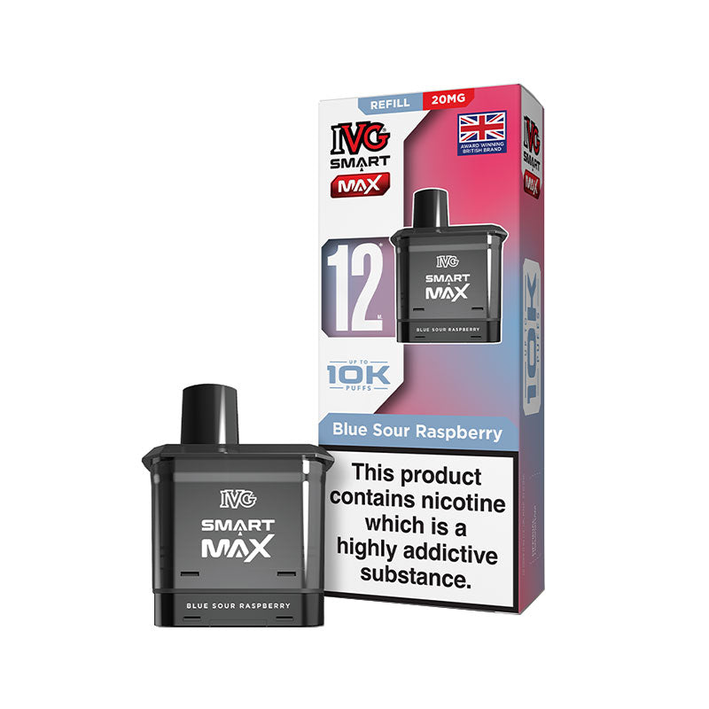 IVG Smart Max Blue Sour Raspberry Prefilled Vape Pod + Refill