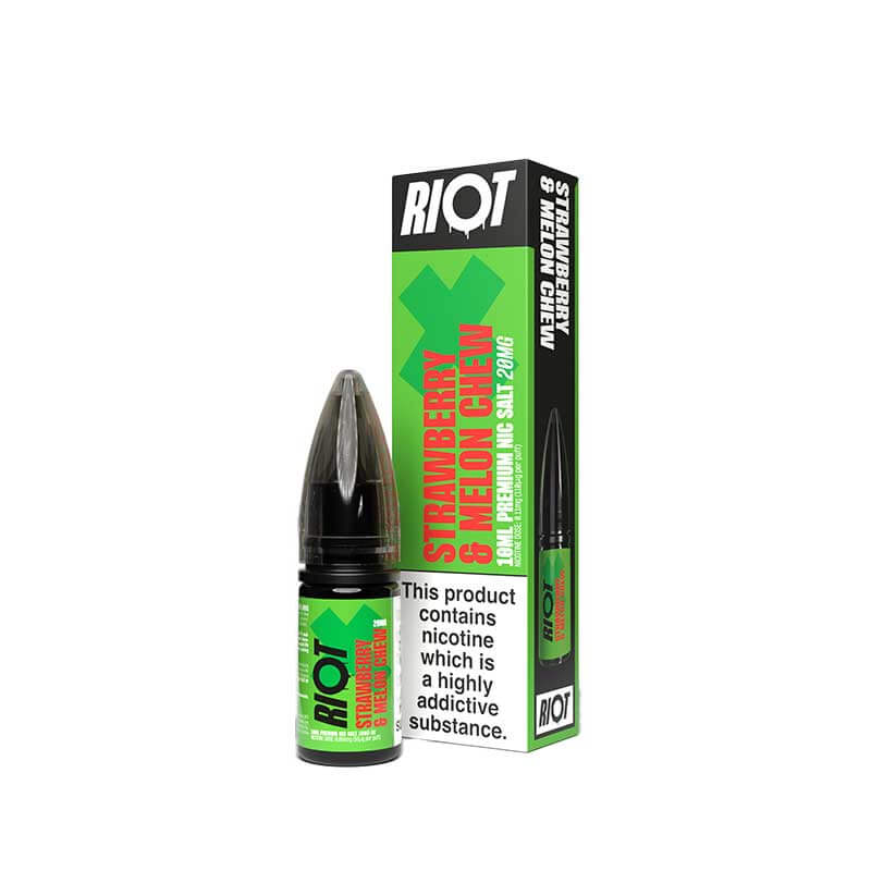 Riot X Nic Salts Strawberry Melon Chew 10ml E-Liquid