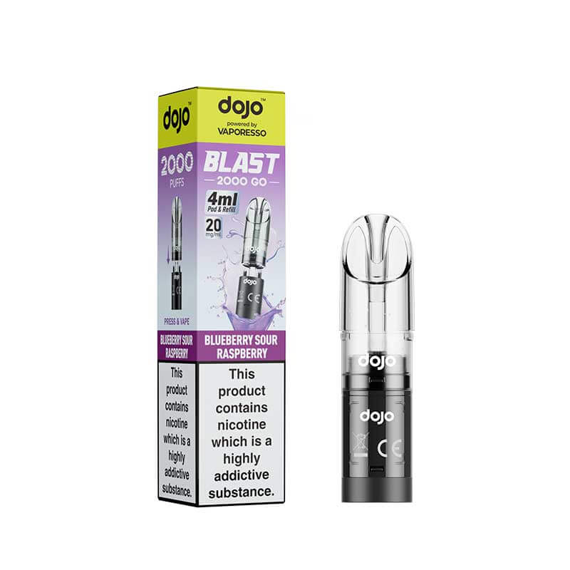 Vaporesso DOJO Blast 2000 Go Blueberry Sour Raspberry Prefilled Pod & Refill